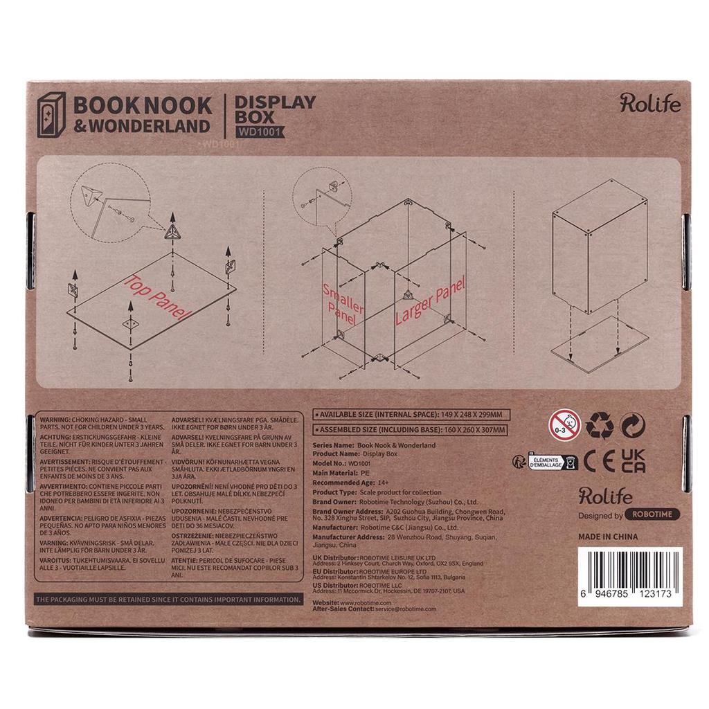 Nook House Støvtrekk Til Boknook Universell Passform og Stabelbar For Hobbybyggere og Modellentusiaster-Robotime-Kvalitetstid AS