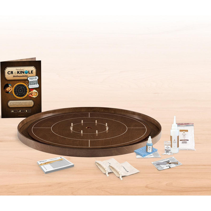 Crokinole bordspill | konkurransestørrelse m/komplett utstyrspakke-Crokinole-Woodestic-valnøtt-valnøtt-Kvalitetstid AS
