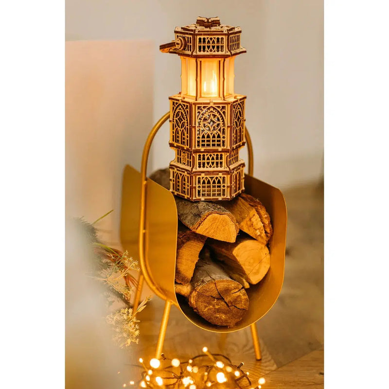 Antikk lanterne | Antique Lantern-Byggesett - mekaniske-Wood Trick-Kvalitetstid AS