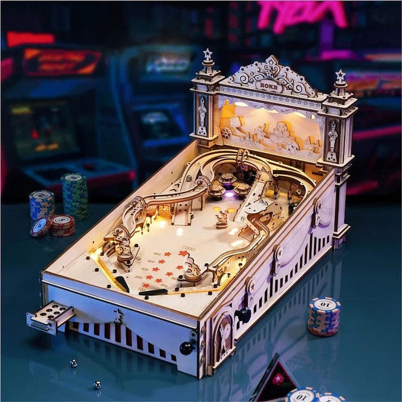 3D pinball machine | Flipperspill-Byggesett - mekaniske-Robotime-Kvalitetstid AS