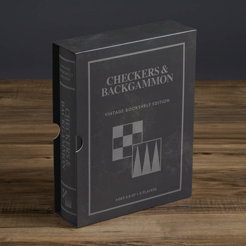 Checkers & Backgammon Vintage Bookshelf Edition-WS Game Company-Kvalitetstid AS