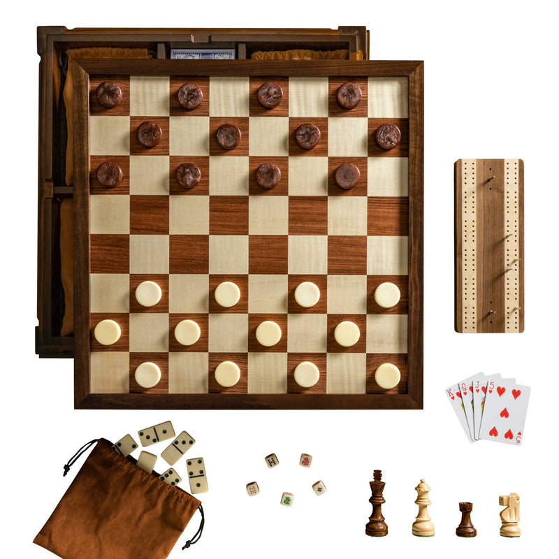Chess 7-in-1 Heirloom Edition includes cards, dice & more-Sjakk-WS Game Company-Kvalitetstid AS