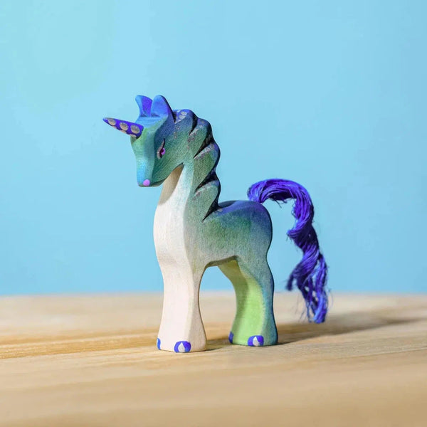 Trefigur | Enhjørning | Kalv-Trefigurer-Bumbu Toys-Grønn-Kvalitetstid AS