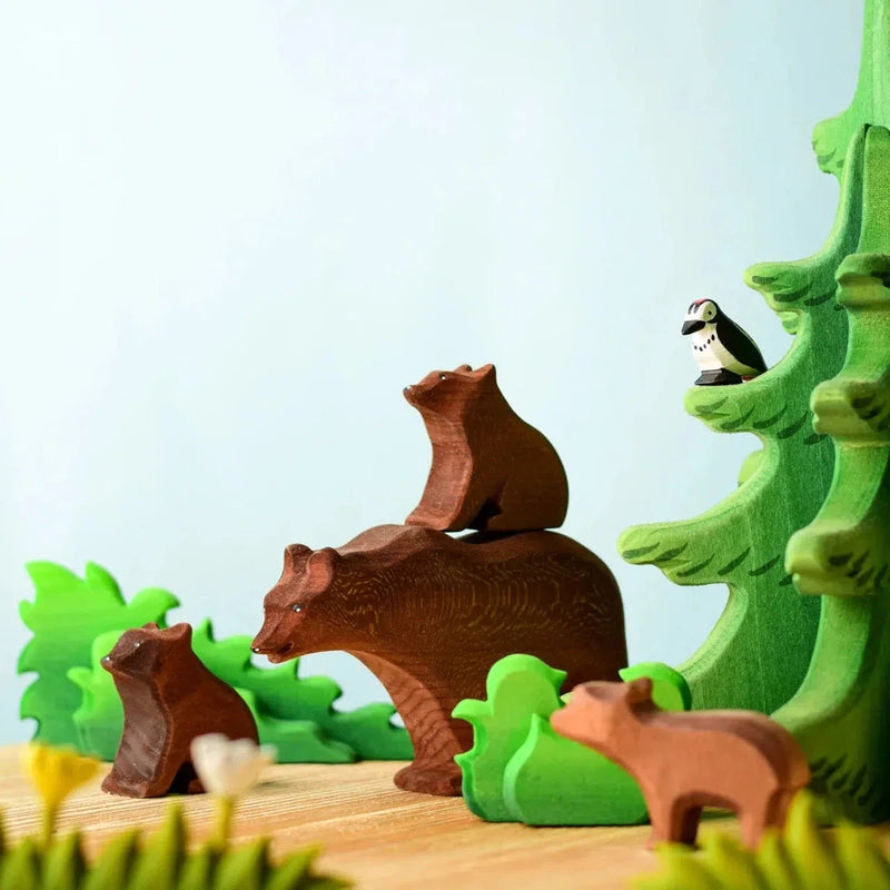 Trefigur | Bjørnunge | Sittende-Trefigurer-Bumbu Toys-Kvalitetstid AS