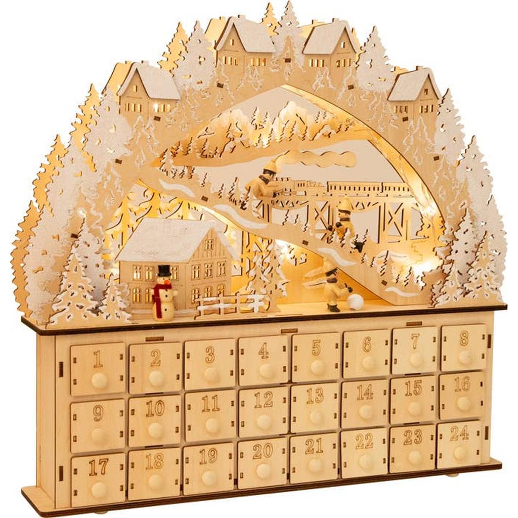 Adventskalender I Tre Med Lys Stor Ski Vinterbue Small Foot-small foot-Kvalitetstid AS
