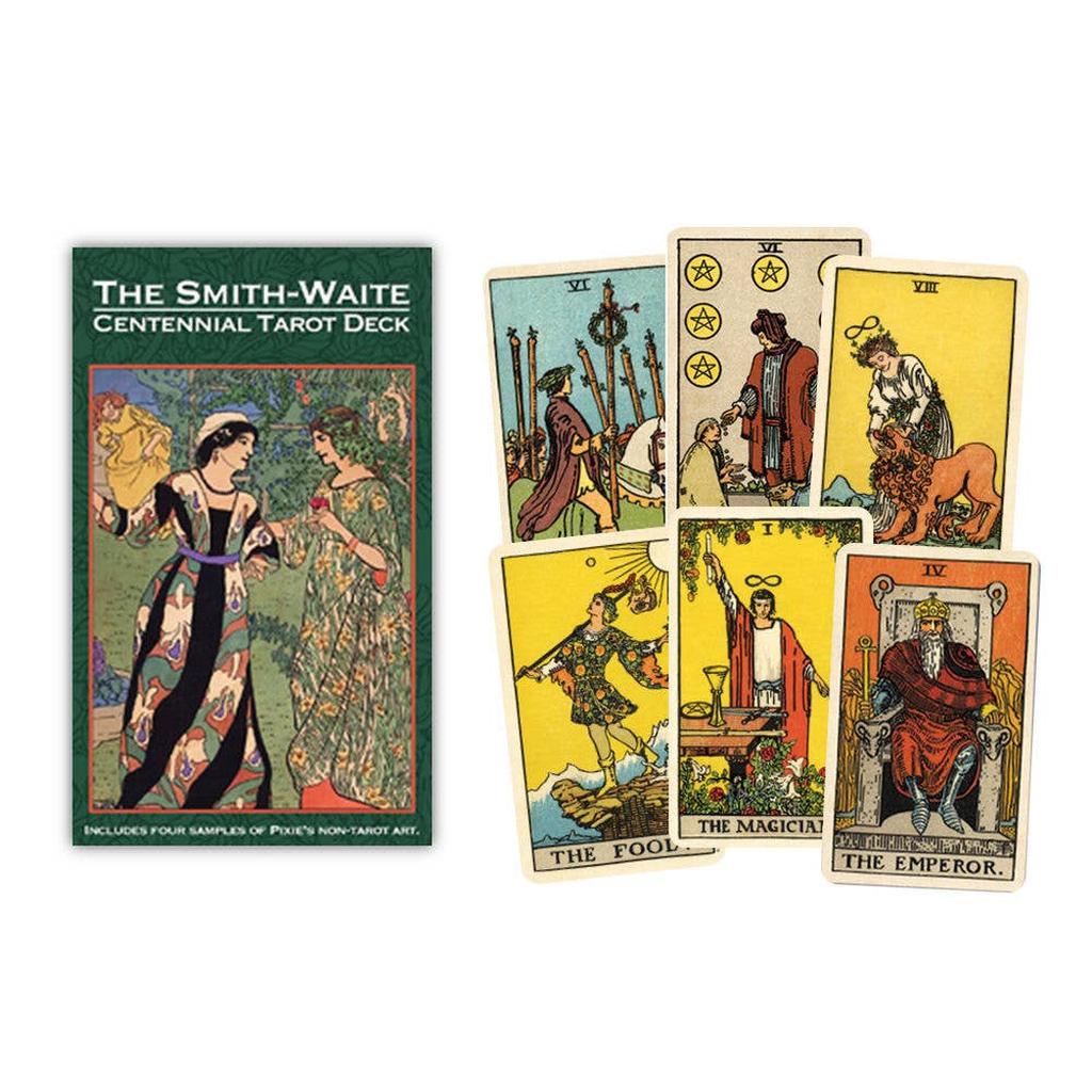 Tarotkort Smith Waite Centennial Med Tinboks US Games Nøye Reproduksjon For Tarotentusiaster Og Samlere-Kortstokker-Cardshouse-Kvalitetstid AS