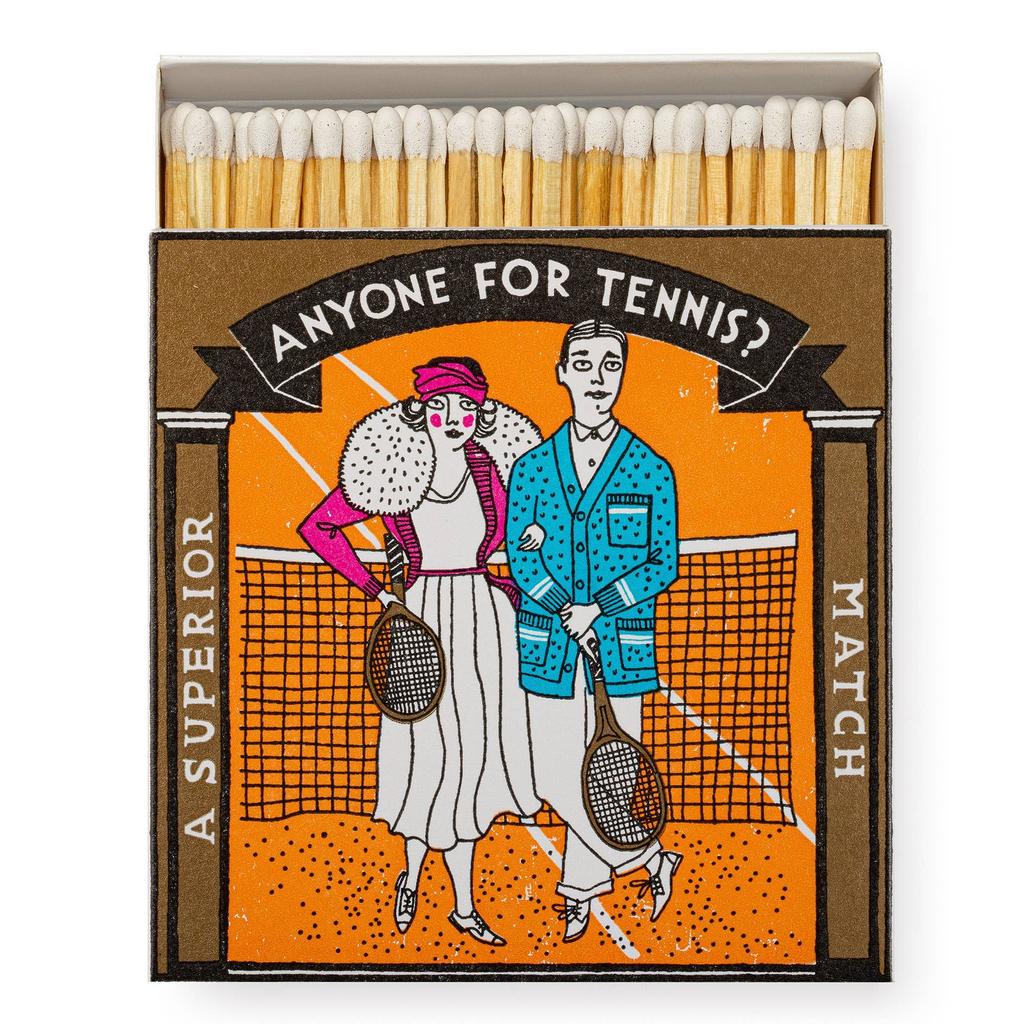 Anyone for Tennis Square Safety Matches med Tennisscene Designer Archivist Gallery Europe 125 Tennstikker-Archivist Gallery | Europe-Kvalitetstid AS