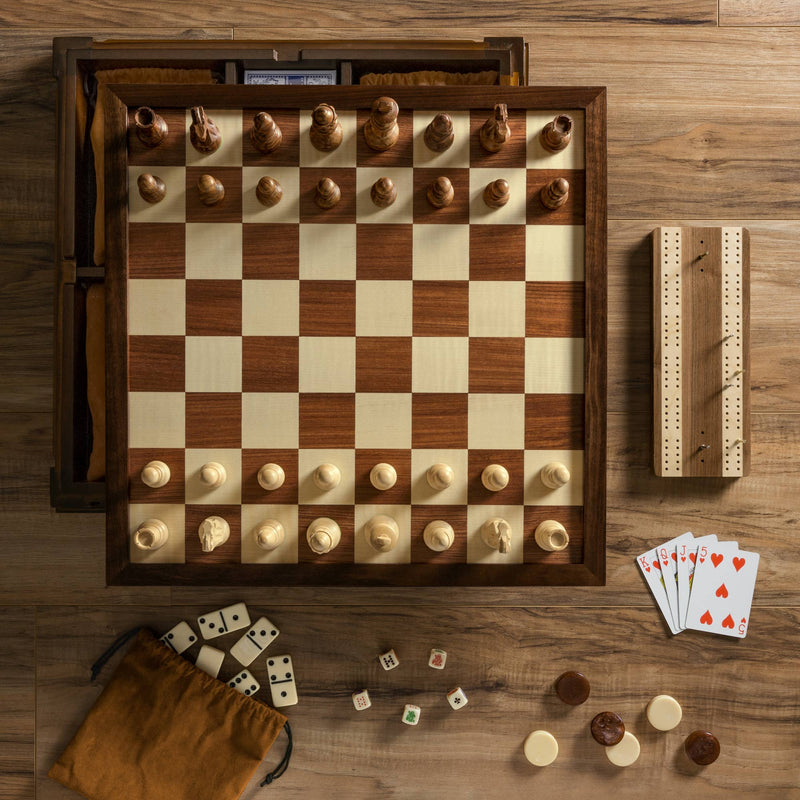 Chess 7-in-1 Heirloom Edition includes cards, dice & more-Sjakk-WS Game Company-Kvalitetstid AS