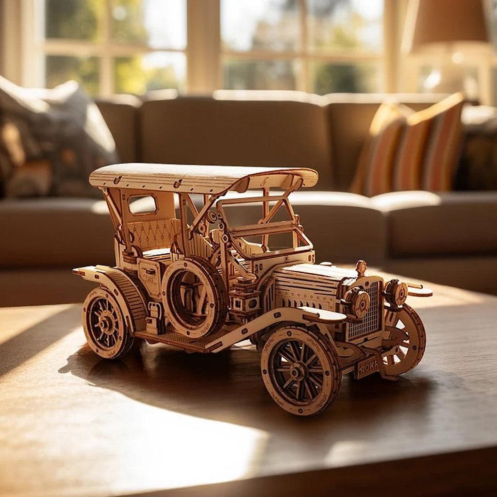Vintage car | Bil-Byggesett - mekaniske-Robotime-Kvalitetstid AS