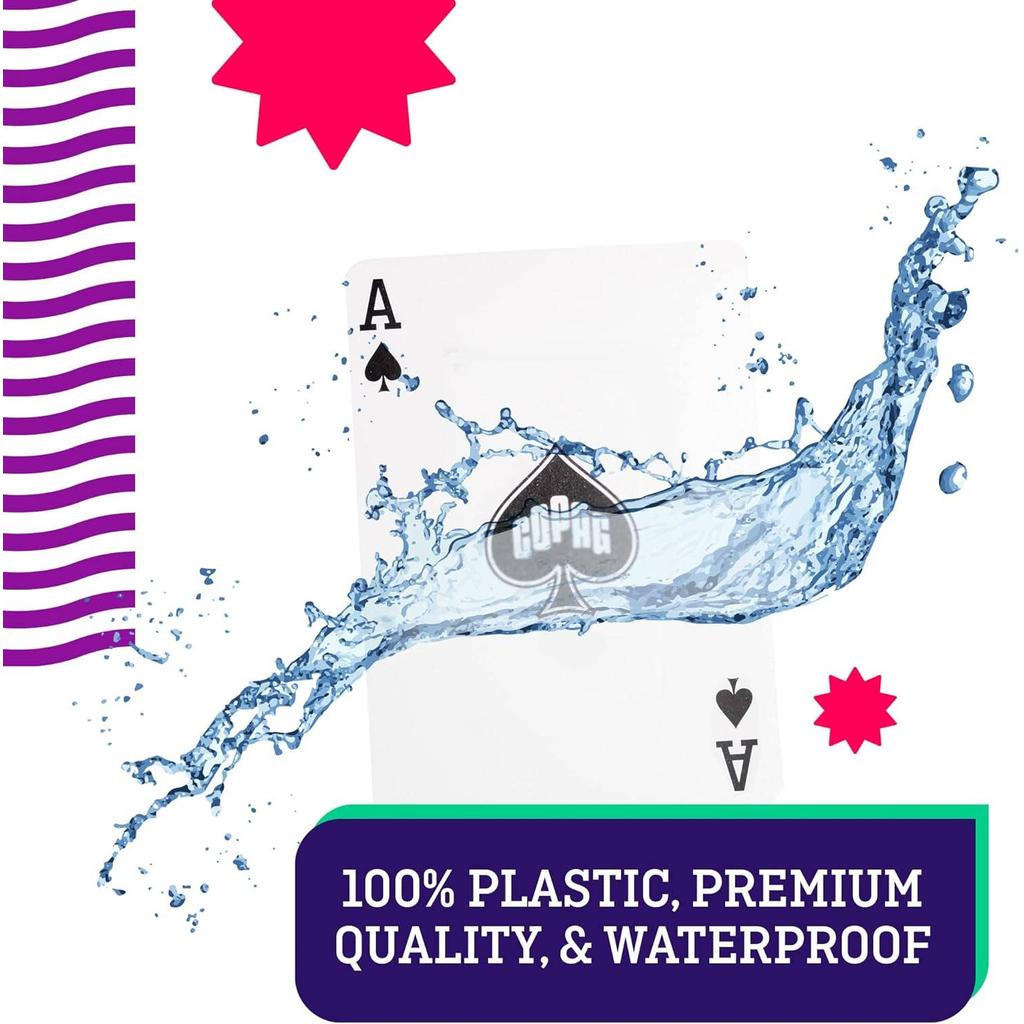 Copag Elite Poker Regular Index Dobbel Plast Kortsett Grønn Burgunder For Profesjonelle Spillere-Kortstokker-Cardshouse-Kvalitetstid AS