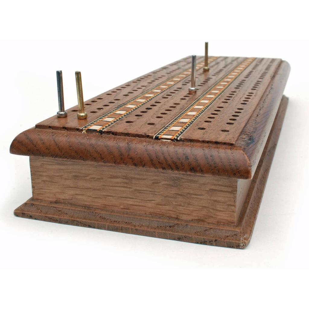Cribbage i massiv eik – eksklusivt 3-spors sett | WE Games | Wood Expressions
