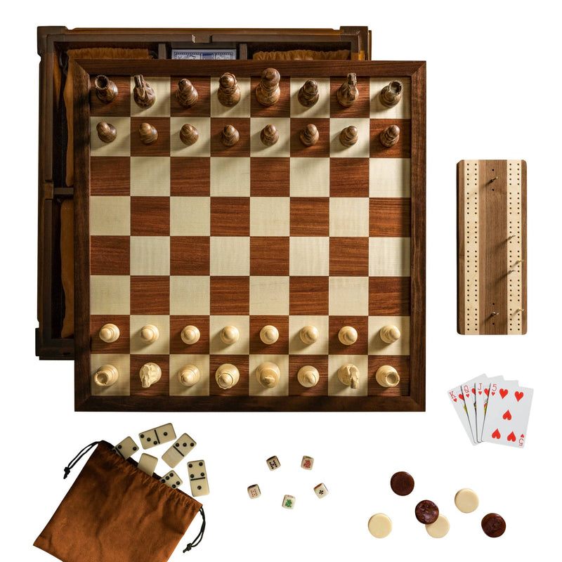Chess 7-in-1 Heirloom Edition includes cards, dice & more-Sjakk-WS Game Company-Kvalitetstid AS