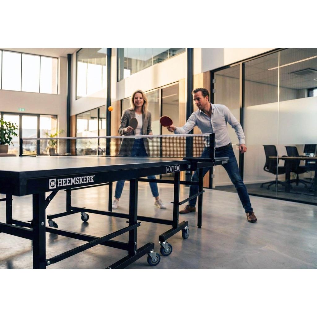 Bordtennisbord 22 mm Spillflate 35 mm Stødig Novi 2000-Bordtennisbord-Heemskerk-Sort-Kvalitetstid AS