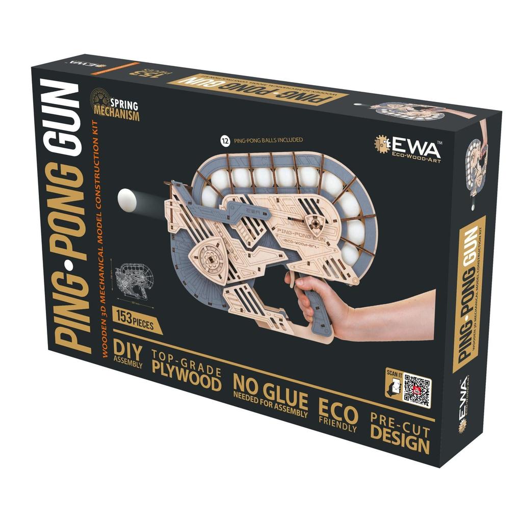 Ping-Pong Gun-Eco-Wood-Art-Kvalitetstid AS