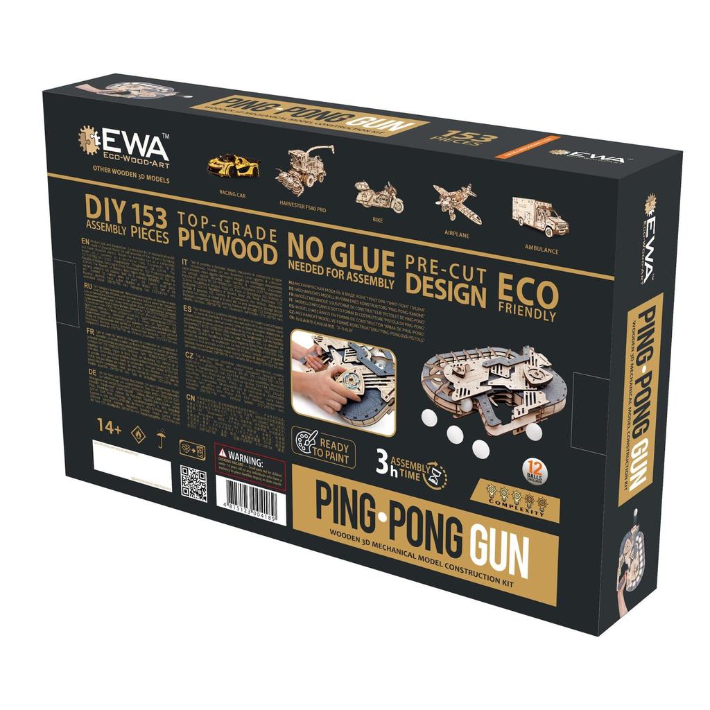 Ping-Pong Gun-Eco-Wood-Art-Kvalitetstid AS