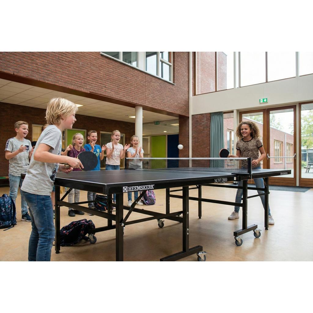 Bordtennisbord 22 mm Spillflate 35 mm Stødig Novi 2000-Bordtennisbord-Heemskerk-Sort-Kvalitetstid AS
