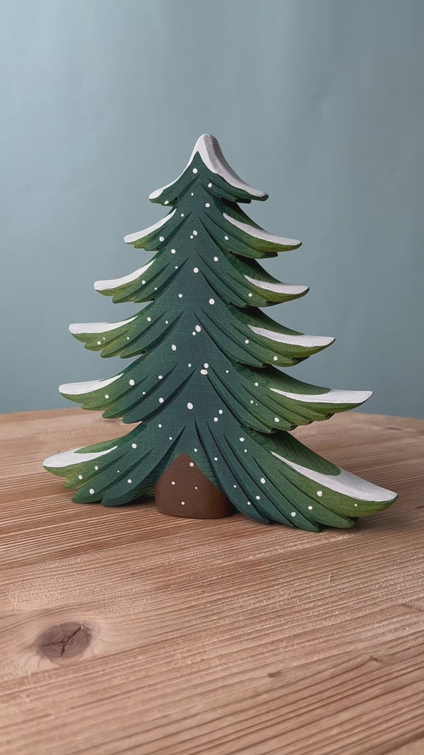 Träfigur | Snötäckt tall | Uppsättning