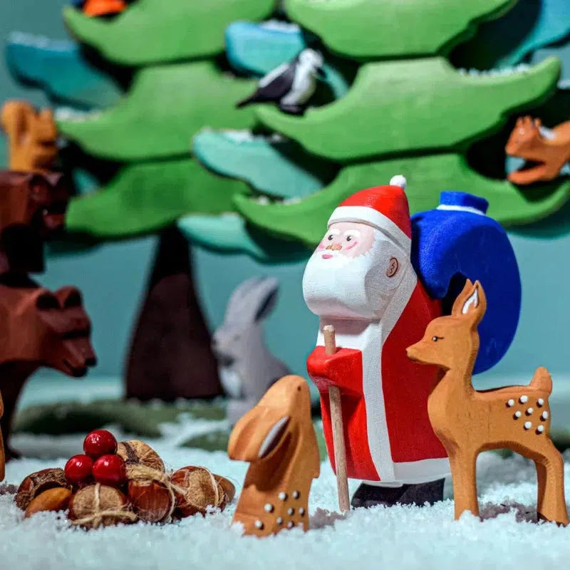 Trefigur | Reinsdyr, nisse og slede | Sett-Trefigurer-Bumbu Toys-Kvalitetstid AS