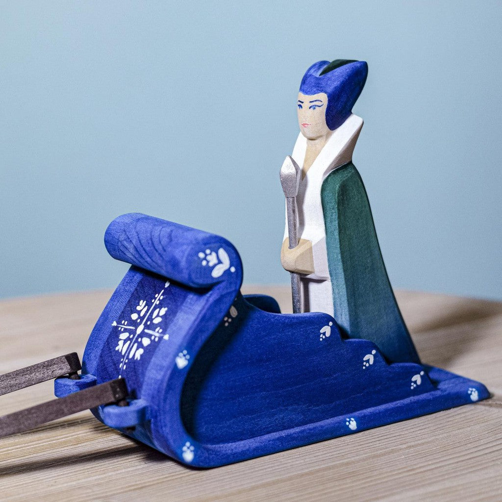 Trefigur | Snødronning, hest og slede | Sett-Trefigurer-Bumbu Toys-Kvalitetstid AS