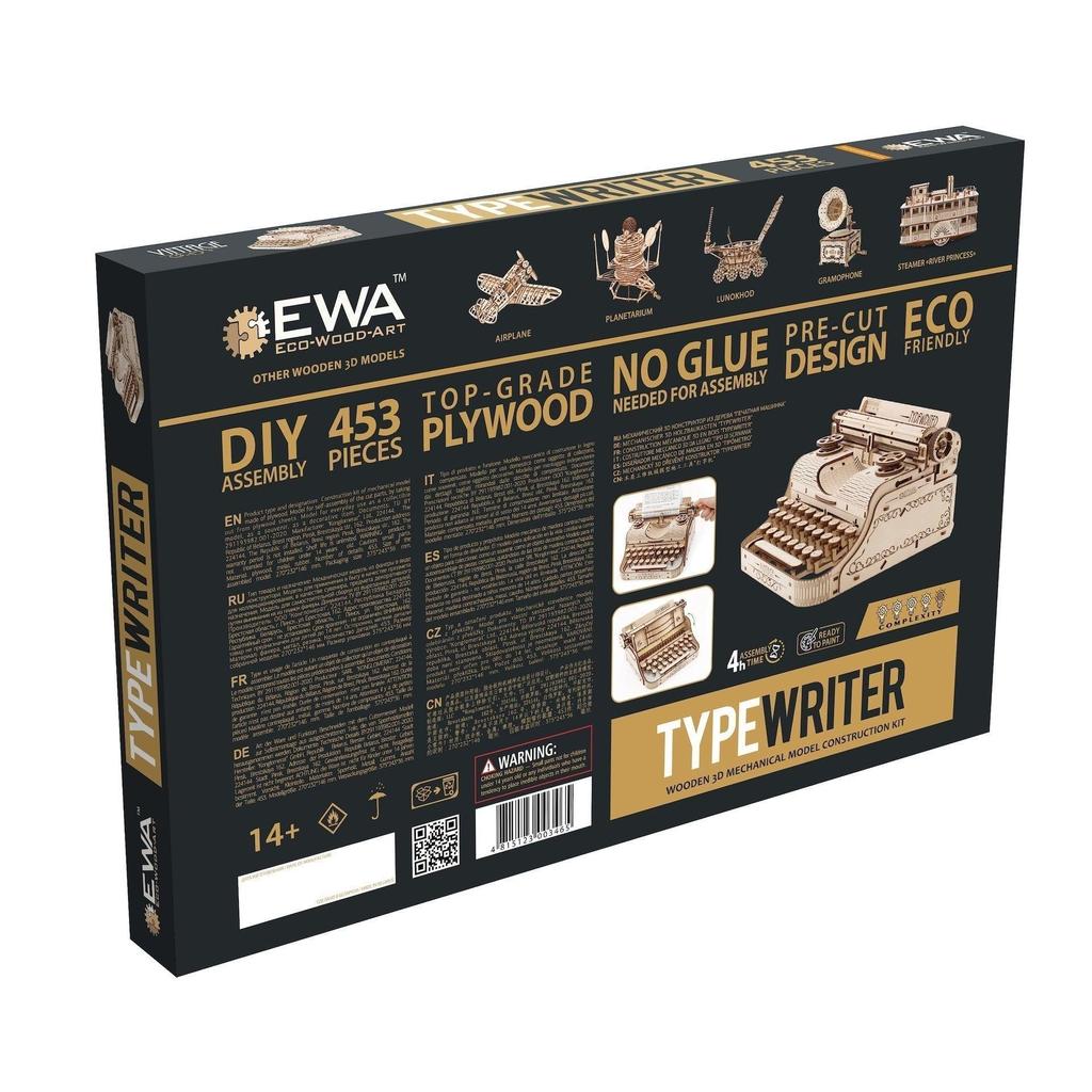 Mekanisk skrivemaskin-Eco-Wood-Art-Kvalitetstid AS