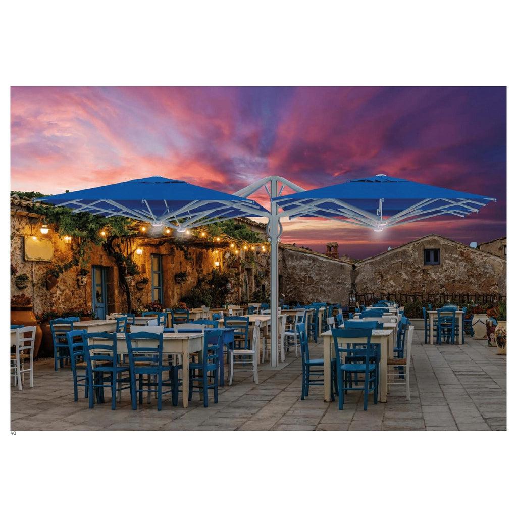 Led lys | for parasoll | Sett-Parasoller-Scolaro-Quattro-Kontakt-Kvalitetstid AS