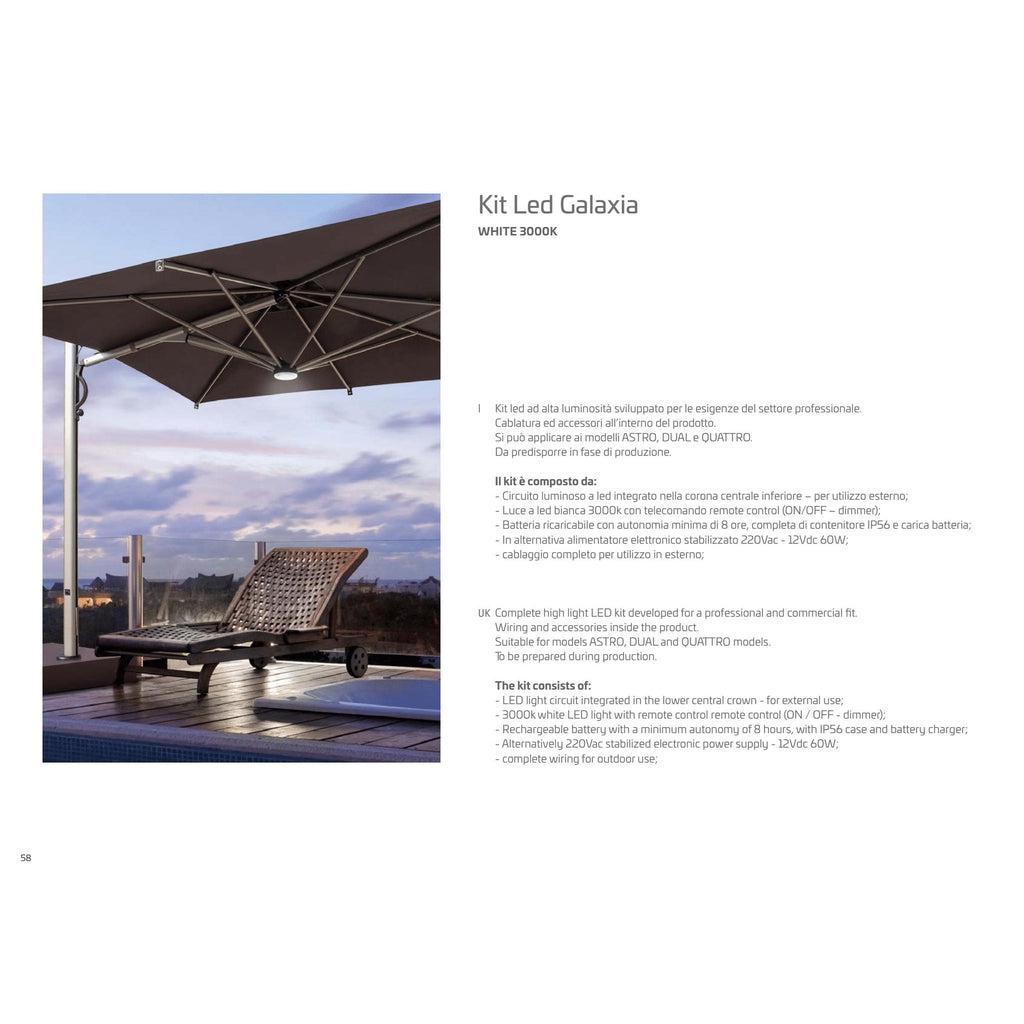 Led lys | for parasoll | Sett-Parasoller-Scolaro-Astro-Kontakt-Kvalitetstid AS