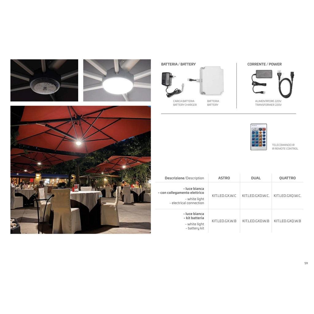 Led lys | for parasoll | Sett-Parasoller-Scolaro-50cm-Kontakt-Kvalitetstid AS