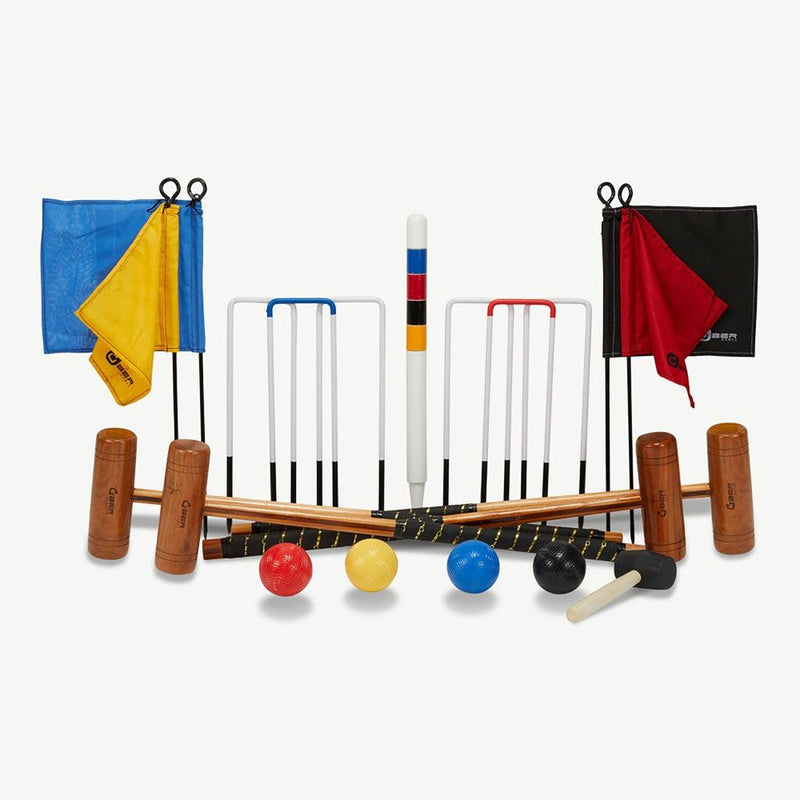 Croquet Garden | Hagekrokket-Croquet sett-Uber Games-4 pers komplett sett-Kvalitetstid AS