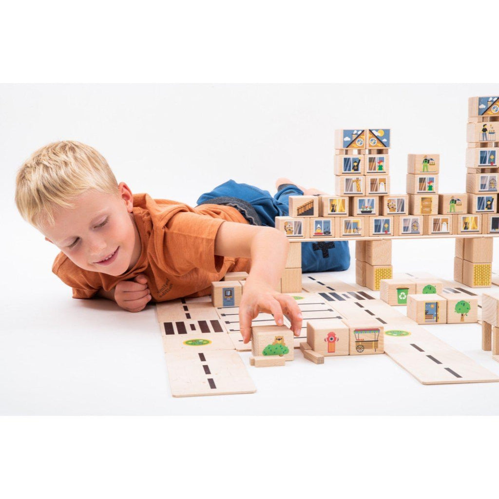 Just blocks CITY medium - 160 deler-Byggeklosser-Just Blocks-Kvalitetstid AS