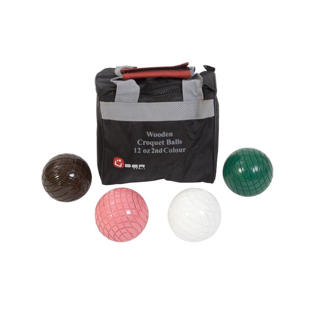Croquet - krokketkuler-Tilbehør-Uber Games-Tre-340g-Sekundærfarger: rosa/hvit/grønn/brun-Kvalitetstid AS
