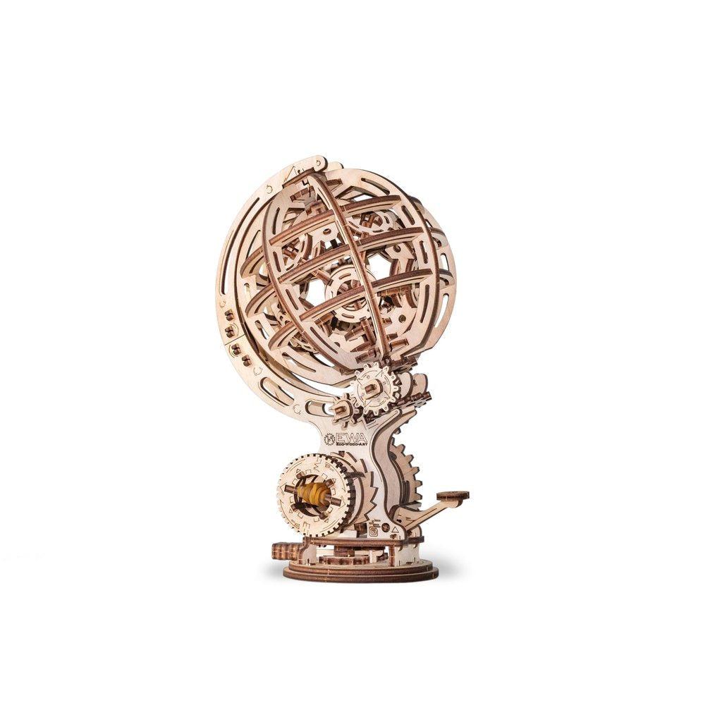 Globus | Kinetic Globe-Byggesett-Eco-Wood-Art-Kvalitetstid AS