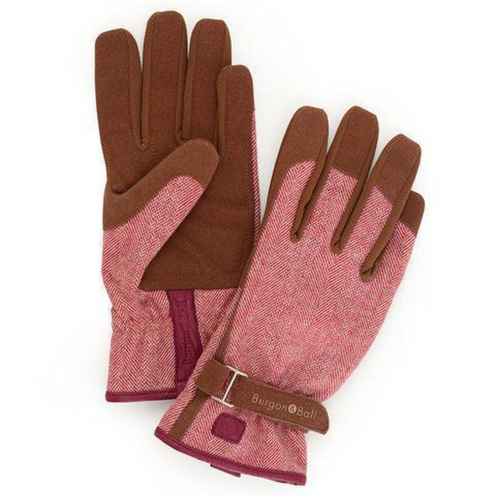 Burgon & Ball | Hagehansker - Rød Tweed-Hagehansker-Burgon & Ball-S/M (6.5-7)-Kvalitetstid AS
