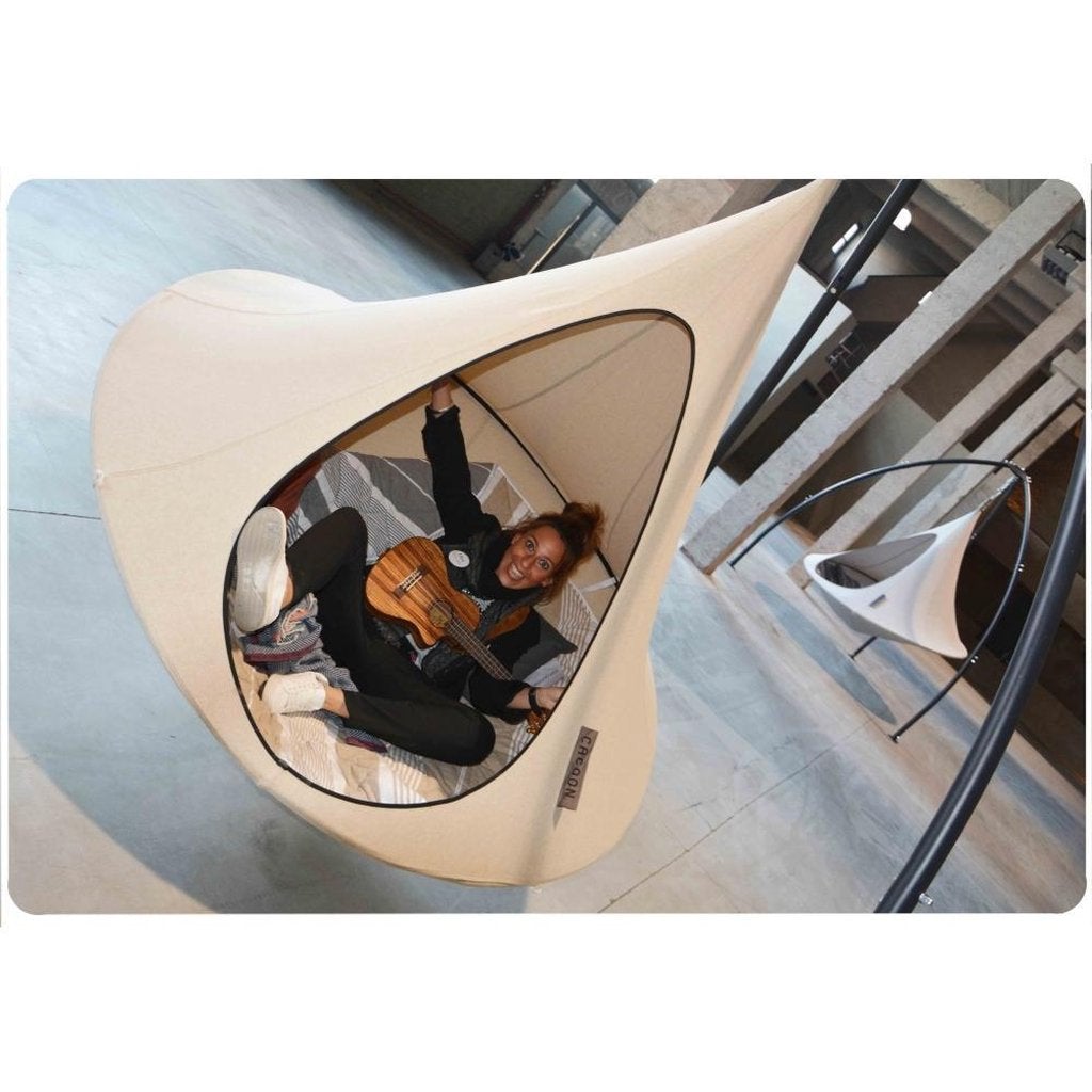 Cacoon hengekøye (flere varianter)-Hengekøye-Cacoon-Dobbel Olefin-Lys Gul (sand)-Kvalitetstid AS