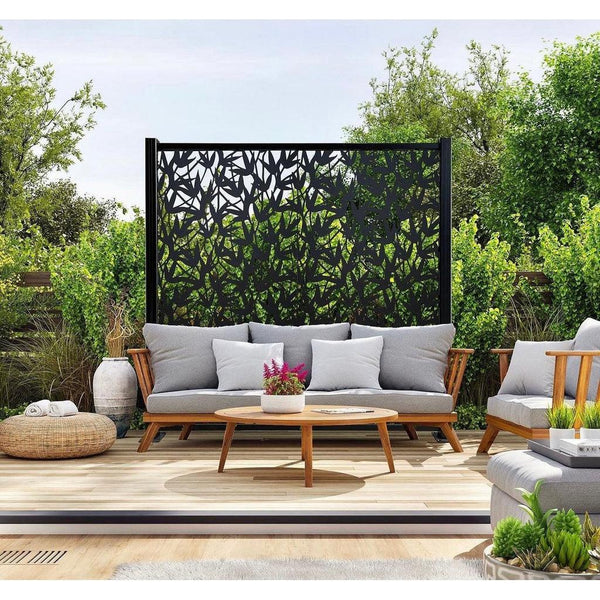 Designskjerm | Metall Sort | Bamboo-Designskjerm-Core Landscape Products-60 x 120cm-Kvalitetstid AS