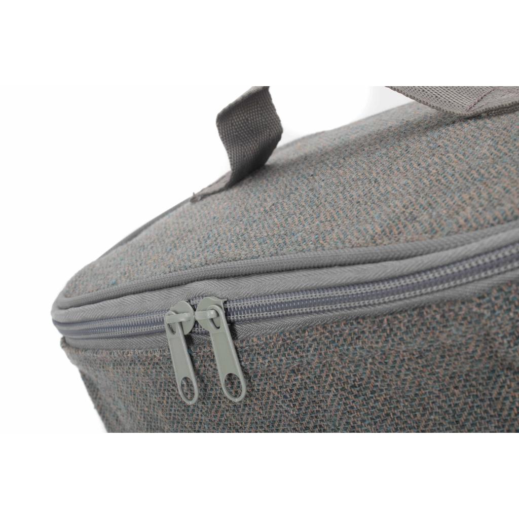 Kjølebag i grå tweed-Piknikkurver-Willow Direct-Kvalitetstid AS