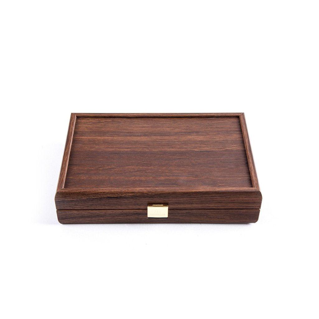 PLASTIC COATED PLAYING CARDS in Dark Brown wooden case-Playing Cards-Manopoulos-Medium-Kvalitetstid AS