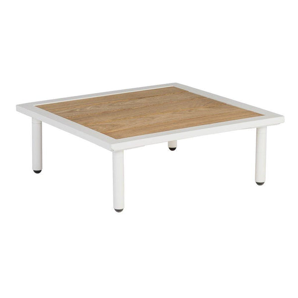BEACH LOUNGE SIDE TABLE - ALUMINIUM TOP 0.7M X 0.7M-Utemøbler-Alexander Rose-Treverk-Kvalitetstid AS