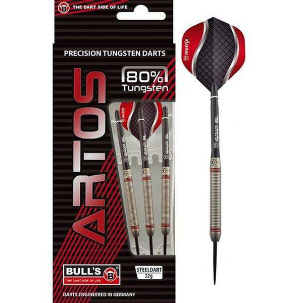 BULL'S Artos AR3 Steeldart, Red 80% Tungsten | 22 Gr.-Sport-Bull's-Kvalitetstid AS