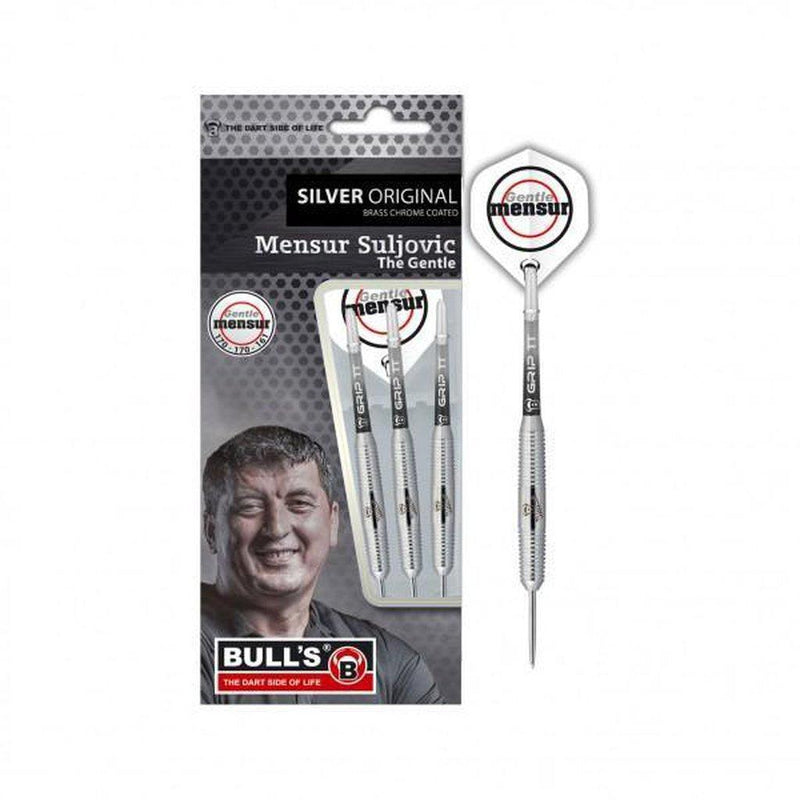 BULL'S "Mensur Suljovic" Team Player silver Steel Dart-Sport-Bull's-21g-Kvalitetstid AS