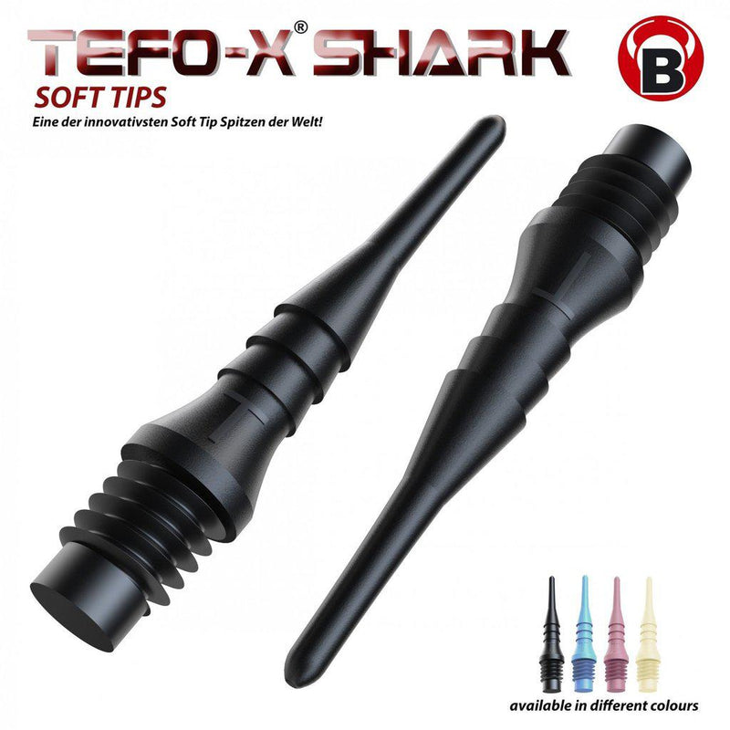 BULL'S Tefo-X Shark soft tips - 100 stk-Sport-Bull's-sort-Kvalitetstid AS
