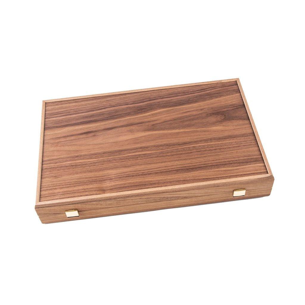 AMERICAN WALNUT with BLACK OAK Backgammon-Bordspill-Manopoulos-Large-Kvalitetstid AS