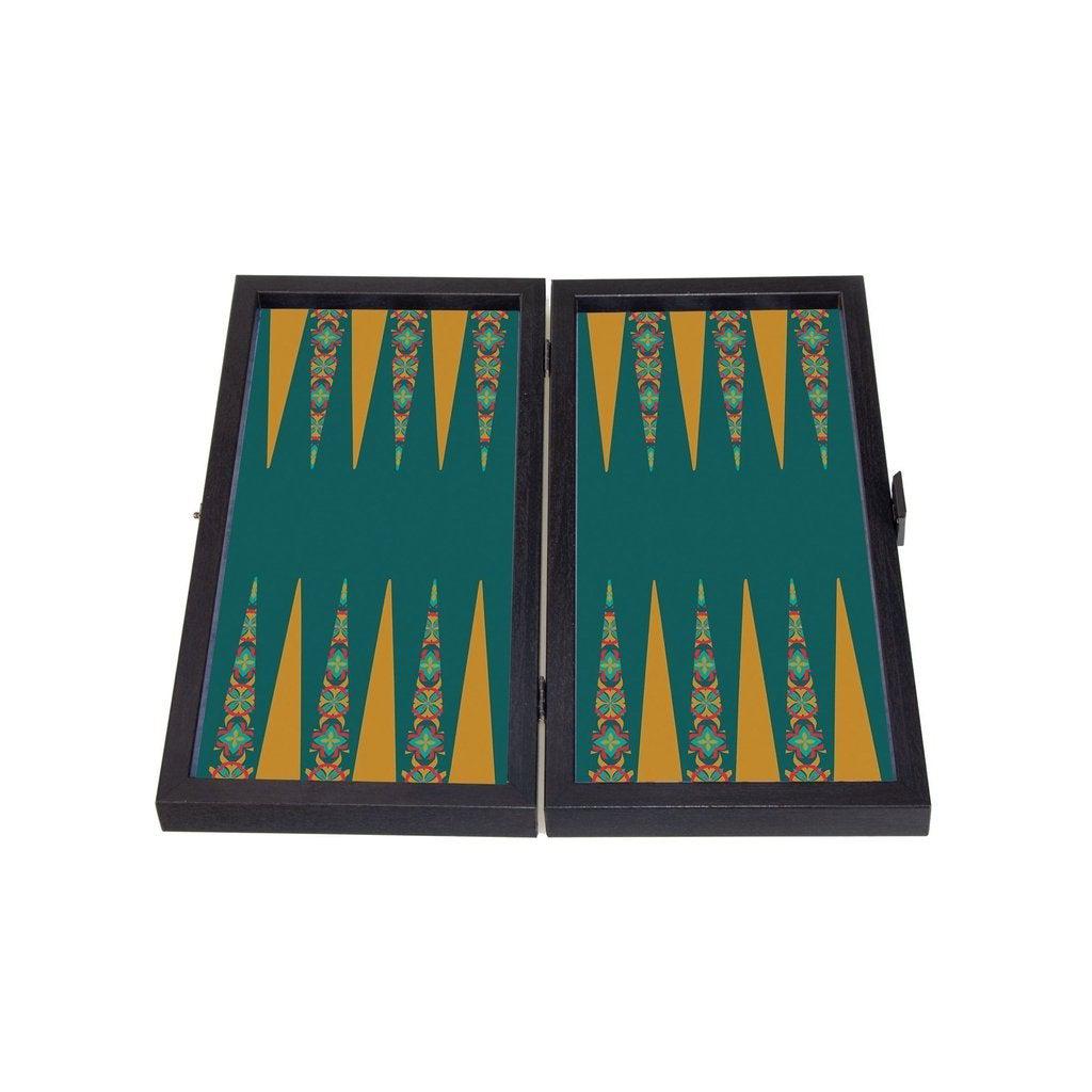 FLORAL - Travel Size Backgammon-Bordspill-Manopoulos-Small-Kvalitetstid AS