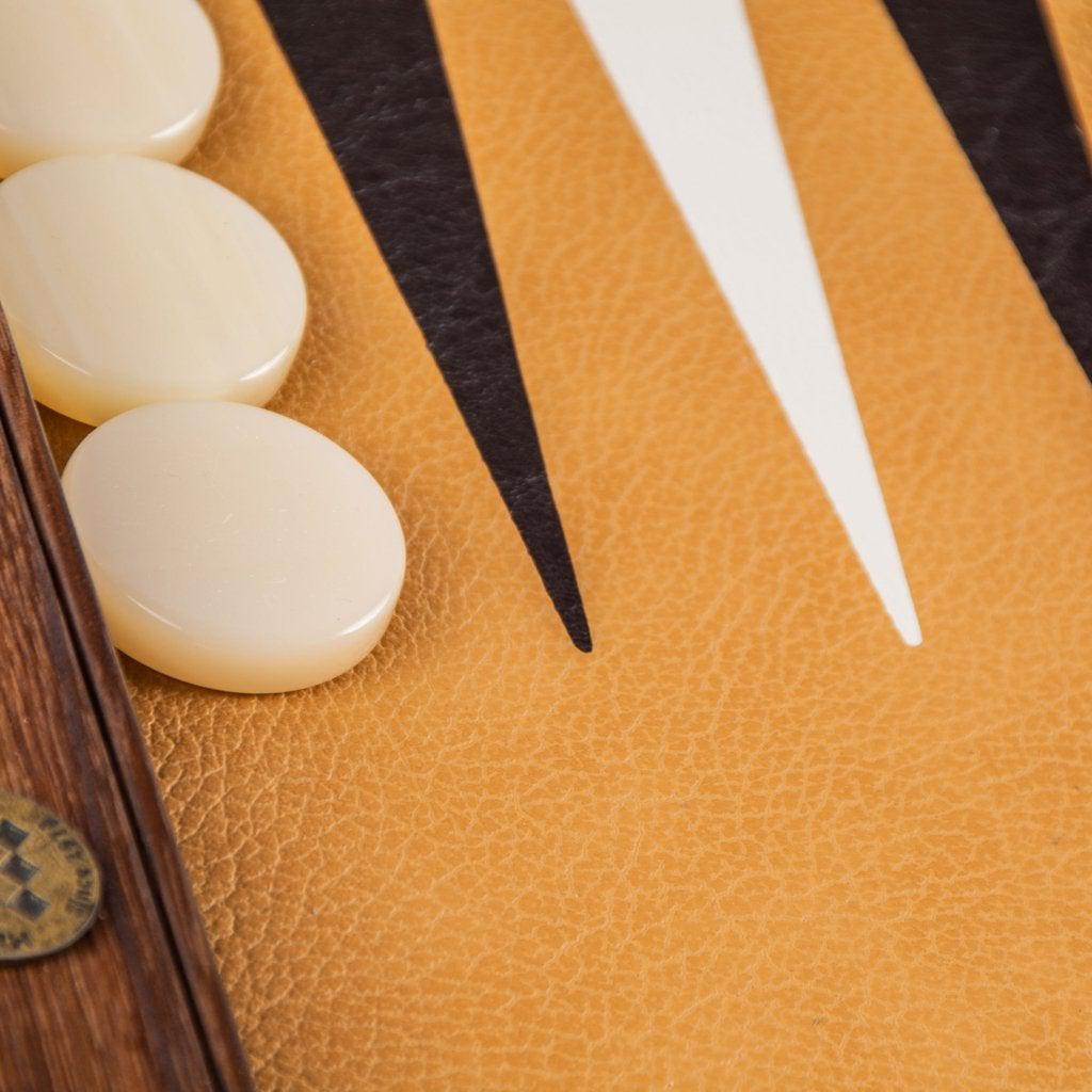 OSTRICH TOTE IN BROWN LEATHER Backgammon-Bordspill-Manopoulos-Large-Kvalitetstid AS