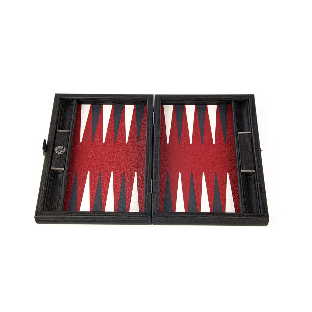 BURGUNDY RED Backgammon (Travel size)-Bordspill-Manopoulos-Small-Kvalitetstid AS