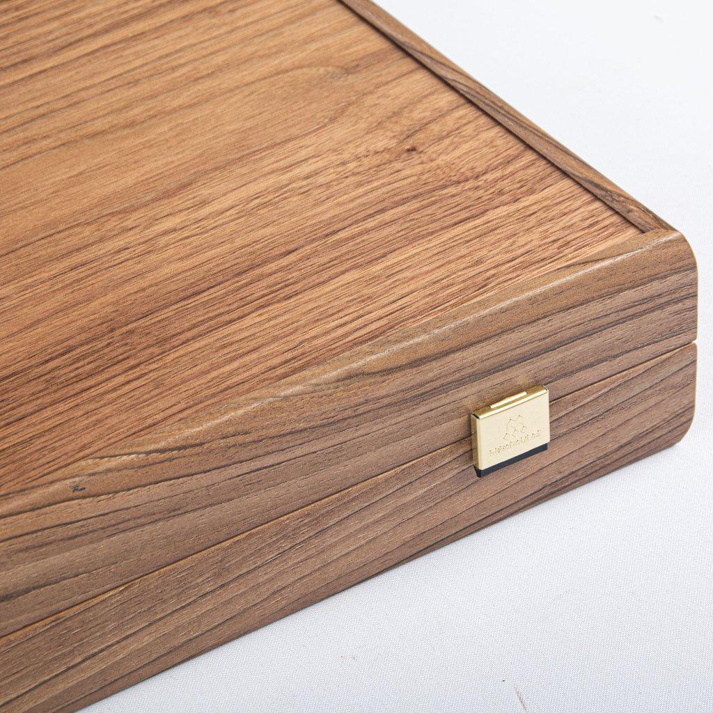 OAK & AMERICAN WALNUT Backgammon-Bordspill-Manopoulos-Large-Kvalitetstid AS
