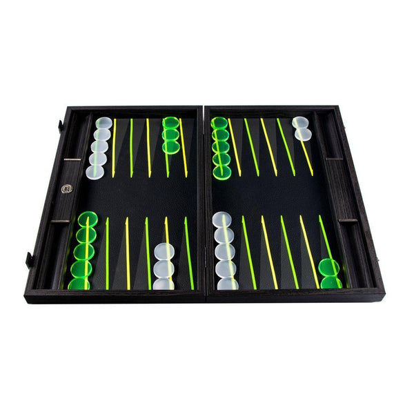 FLUO GREEN UV Backgammon-Bordspill-Manopoulos-Large-Kvalitetstid AS