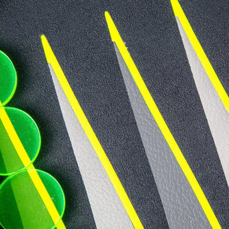 FLUO YELLOW UV Backgammon-Bordspill-Manopoulos-Large-Kvalitetstid AS