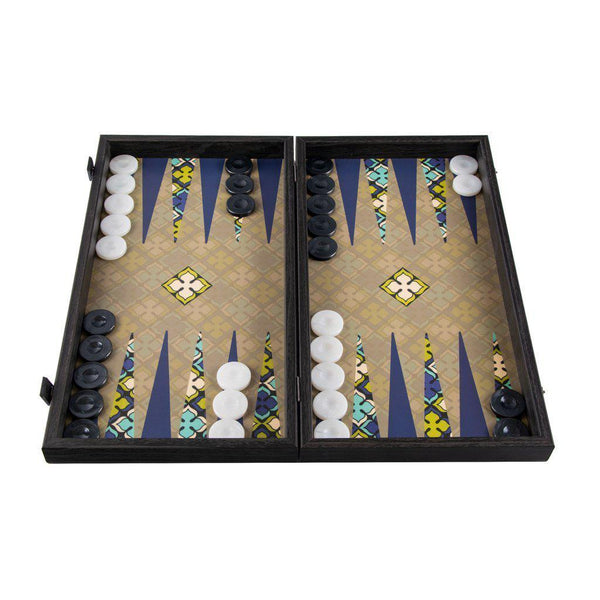 Backgammon m/blomstret mønster-Bordspill-Manopoulos-Kvalitetstid AS