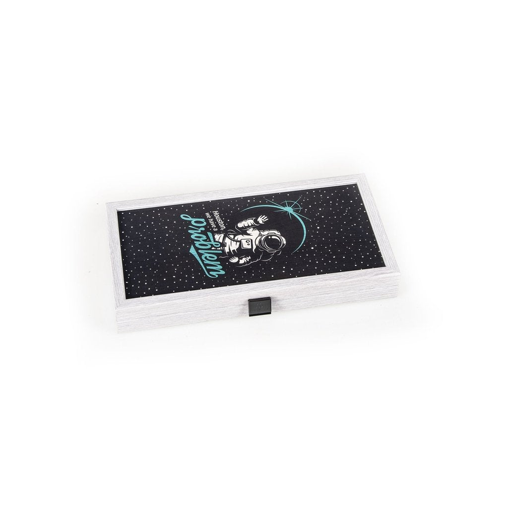 SPACE HOUSTON - Travel Size Backgammon-Bordspill-Manopoulos-Small-Kvalitetstid AS