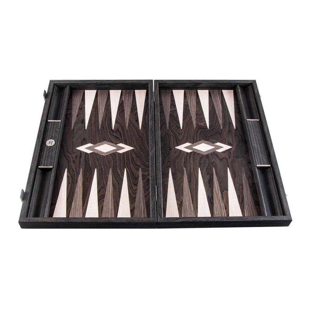 EBONY BURL Backgammon-Bordspill-Manopoulos-Large-Kvalitetstid AS